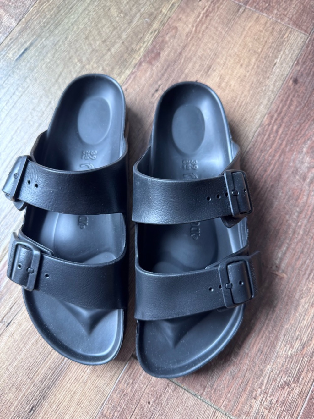 Birkenstock Black Two-Strap EVA Sandals